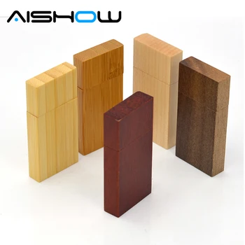 AISHOW (üle 10 TK tasuta LOGO) Fotograafia puidust usb + kast, pendrive memory stick pendrives 8GB 16GB pulmad kingitused