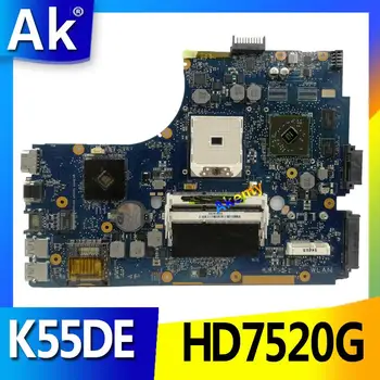 AK Asus K55DR K55DE Emaplaadi koos HD7520G Diskreetne videokaart