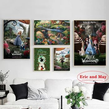 Alice Imedemaal Filmi Plakatid Ja Pildid Seina Art Lõuend Pildid Värvimine Kuum Retro Stiilis Elutuba Teenetemärgi Quadro