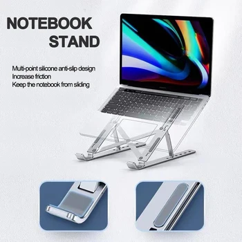 Alumiinium Kõrgus Reguleeritav Kaasaskantav Metallist Laptop Stand Desk Bracket Sülearvuti Kahekorruseline Kokkuklapitavad Seista Laua Tabel Omanik