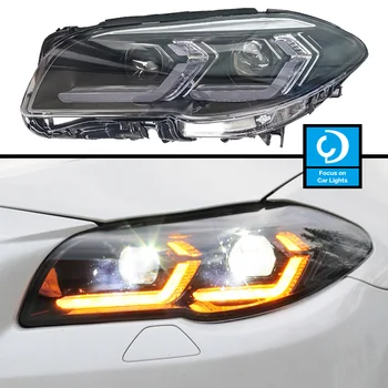 Auto Esi-Esitulede BMW F10 F18 2011-2017 520i 525i 530 Fiesta LED Esilatern Stiil Dünaamiline suunatuli Objektiivi Automotive 2TK