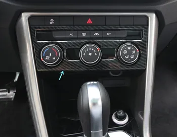 Auto stiil sisustuselemendid Armatuurlaua AC Konditsioneer Lüliti Nuppu Kate Sisekujundus ABS Jaoks Volkswagen VW T-Roc 2017-2018