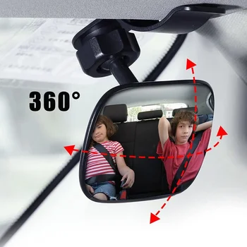Auto tagaistmed Kumer Rearview Baby Mini Peegel Laste välispeegel, Reguleeritav Clip-on Lapsed Monitori Klamber Auto või Veoauto, päikesesirm