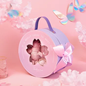 AVEBIEN Pulmapidu Soosib Kaunistused Sakura Läbipaistev Bowknot Tähed kinkekarbis Loominguline Kaasaskantav Kingitus Pakend Tühi Karp