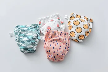 Baby Puuvillane cartoon Koolitus Püksid, Aluspüksid Baby Mähkmed Korduvkasutatavad Lapiga Mähe Mähkmeid Pestav Imikute Alusrõivad Mähkmete Vahetamine