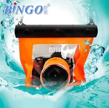 Bingo Must Klamber Sukeldumine Kaldtee Kapuuts SLR Kaamera, Veekindel korpus Oranž Veekindel korpus Veekindel Kott WP047