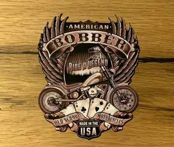 BOBBER Aufkleber USA Oldschool Motorrad Kleebis Biker Oldtimer V2 Vintage V8 841