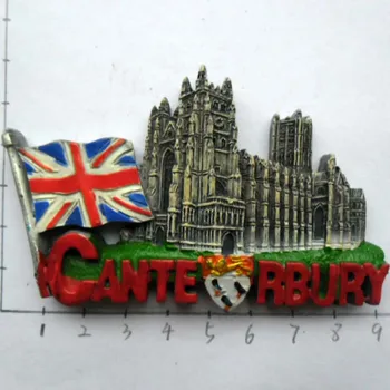 Canterbury Briti reisi mälestuseks kolmemõõtmeline külmik kleebised