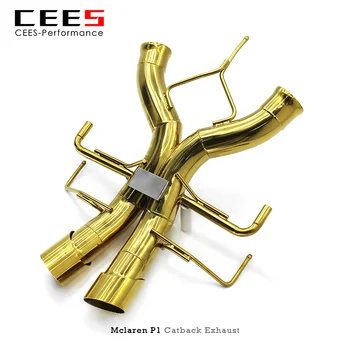 CEES Catback Heitgaasi jaoks Mclaren P1 3.8 Hübriid 2013 - Roostevabast Terasest Toimivust Heitgaasi Ventiili Kontroll kullatud ExhaustSystem