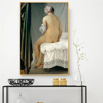 Citon Ingres《The Bather kohta Valpincon》Lõuendil õlimaal maailmakuulsa Kunstniku Pilt Kaasaegne Seina Art Decor Kodu Kaunistamiseks