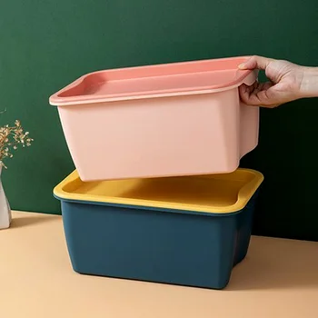 Desktop ladustamise kasti mänguasi suupiste ladustamise kulud sorteerimine lahter plastikust karp koos kaanega leibkonna köök storage box