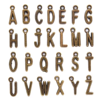 DIY ehted kirja sarja uusi tooteid 26 väike inglise kiri ripatsid sulamist retro ripats diy käevõru ehted tarvikud