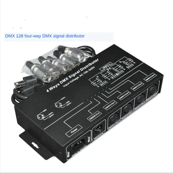 DMX-Signaali Võimendi Repeater DMX Splitter 4 Väljund Pordid AC 100-240V Signaali Levitaja 512