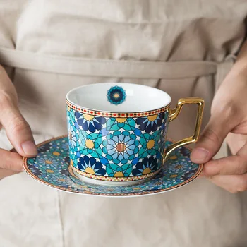 Euroopa stiilis väike luksus kohvi tass tassi tee tassi komplekt Maroko stiilis cup ins stiilis inglise pärastlõunane tee tass