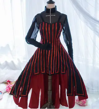 Fate/Stay night Anime Cosplay Tohsaka Rin Halloween Pool Naine, Jaapani Lolita Gooti Kleit Cosplay Kostüüm