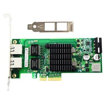 Gigabit Etherneti Ühendatud võrgukaardi 82576 Chip, Dual RJ45 Vask Sadamates, PCI-Ex4, NA82576-T2POE