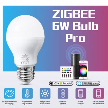 Gledopto Zigbee 3.0 Värv Muutmine 22000-6500K Lamp LED Lamp 6W E26 E27 Pro Sobib Magamistuba, Köök, Koridor, Rõdu
