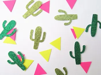 glitter Cactus Lõigatud Elektrikatkestusi fiesta sünnipäeva Confettis Tabel Hajumine beebi ja pruudi dušš, bachelorette pool soosib kaasamine