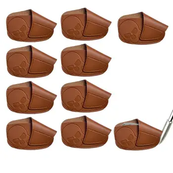 Golf Raud Hõlmab Set Paks PU Golf Rauast Pea Hõlmab Seatud Pikk Kael PU Nahk Golf Hõlmab Sobib Standard Golfikepid Lihtne Kasutada