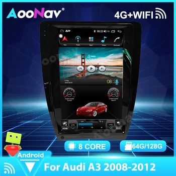 GPS Tesla Vertikaalne Sceen Auto Multimeedia Mängija, AUDI A3 2008 2009 2010 2011 2012 Stereo Audio Raadio Autoradio Android