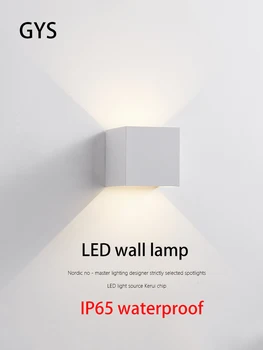GYS Led Seina Lamp IP65 Veekindel Kerge Kast välisvalgustuse Aed Decor Võistluskalendri Alumiinium Valge Must 220V 110V 10W Kodu