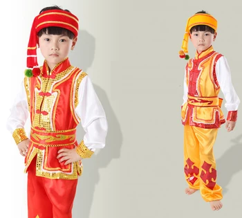 Hiina Rahvariiete Poiss Dai Tantsu Kostüüm Miao Riided Kaasaegne Hmongi Riided Lastele Etnilise Tantsija Waer 18