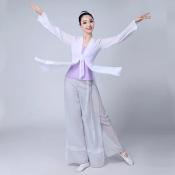 Hiina stiilis Hanfu klassikalise tantsu tavade riided, naiste tantsu marli elegantne hiina folk dance kostüüm naine