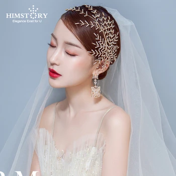 Himstory Pulm Juuksenõelad Branch Crystal Hairgrips Prom Ehted Leaf Juuksed Tarvikud Sõrmed Hairwear Jewelries