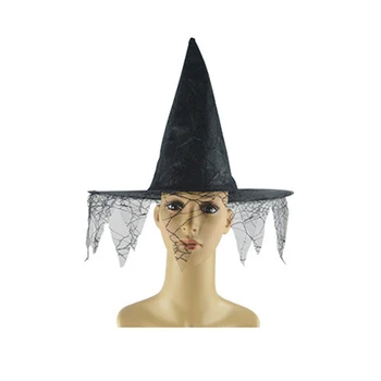 Hot Müük Halloween Cosplay Kostüüm Teenetemärgi Müts Headdress Dance Party Nõid Kõrvits Müts Kingitus Maskeraad Lindi Nõustaja