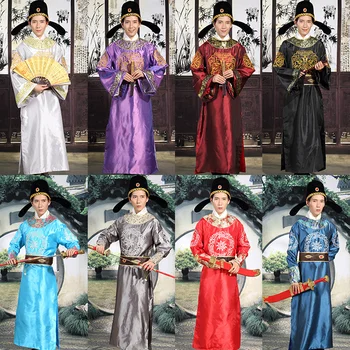 Hot müük Uus 2018 mehe Tang ülikond, Traditsiooniline Hiina Iidse Hanfu mehed cosplay kostüüm rohkem värve etapp riided meestele Rüü