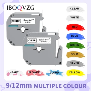 IBOQVZG 12mm Etiketi Teip M-K231 ühildub Vend MK 231 MK231 MK-231 631 131 Brother P-touch PT-70 PT-80 Printer