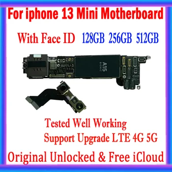 IPhone 13 Mini Emaplaadi Koos Face ID 128G 256G Originaal Lukustamata Vaba iCloud Loogika Juhatuse Täielikult Testitud Toetada Update Plaat