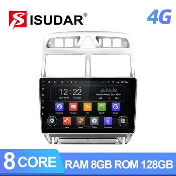 ISUDAR T72 4G Net Android 10 Auto Raadio Peugeot 307 2002-2008 2009-2013 Auto GPS-Stereo Süsteem, 8 Südamikku DVR Kaamera, FM-Nr 2 din