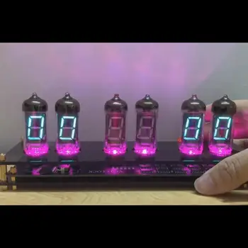 IV11 VFD Kell Päevavalgus Nixie Tube Clock 6 Värvi Kerge Ekraan Aeg, Kuupäev, Temperatuur
