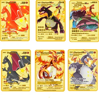 Jaapani Pokemon cartoon Tähtede Metallist Kapikachu Tulekahju Hingamine Draakon Vmax Laste Kaubandus Kogumise Kaart Pokemon Album