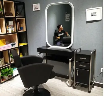 Juuksur juuksuri peegel seista erilist juuksuri peegel juuksuri kauplus kahepoolne nelja kahepoolne peegel
