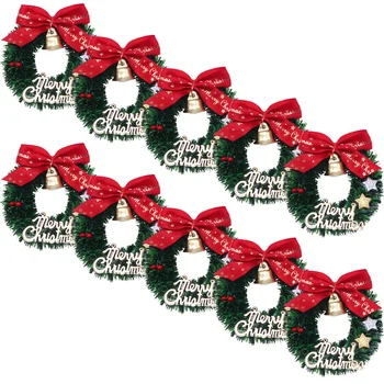 Jõulud Pärg Mini Wreathstree Kääbus Rippuvad Kunstlik Ornamentsaccessories Kaunistused Vanik Puhkus Käsitöö Sise -
