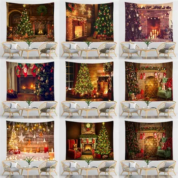 Jõulud Tapestry Jõulud Kamin Seina Riputamise Hipi Seina Riputamise Jõulud Ladustamine Seina Seinavaibad Seina Art Decor