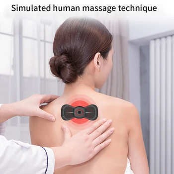 Kaasaskantav Emakakaela Massaaž Stimulaator Valu Leevendamine Keha Massager Vahendid Reguleeritav Traadita Laadimine koos puldiga
