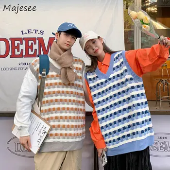 Kampsun Vest Meeste Preppy Stiilne Paar Riided Ilus Vabaaja Kottis Kpop College Kõik-mängu Sügis Jaapani Hsrsjuku Streetwear