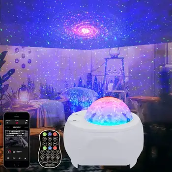 Kaugjuhtimispult tähistaeva Udu Projektsioon Lamp Pöörleva Ookeani Laine Öö Valguses Bluetooth Muusika LED Värvikas Atmosfääris Kerge