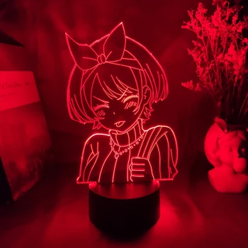 Kawaii Anime Üürida Sõbranna Sarashina Ruka Öö Valguses Lastele Magamistuba Decor Sünnipäeva Kingitus Manga Kanojo Okarishimasu 3D-Lamp
