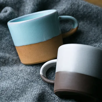 Keraamiline tass milkcup tee tassi lühike disain helesinine