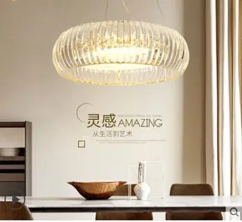Kerge, luksuslik restoran lühter ring post kaasaegne crystal lamp disainer villa elutuba, magamistuba mudel ruumi valgustus