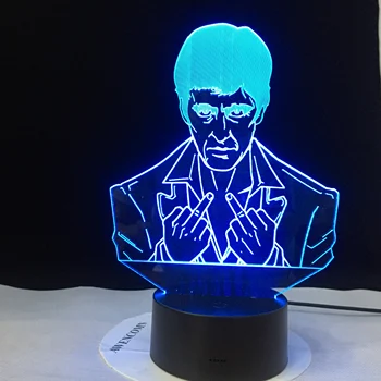 Keskmise Sõrme Boss Kujuline 3D Öö LED USB Meeleolu Valguse Mitmevärviline Tabel Lamp Parimad Kingitused Öö Led RGB Esitada Dropshipping
