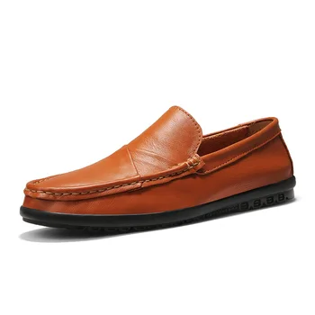 Kevadel ja sügisel uus meeste nahk kingad poistele mood vabaaja jalatsid kerged kingad korter fashion business kingad