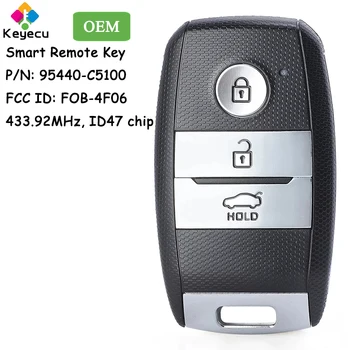 KEYECU Keyless-Go Smart Remote Key 3 Nupud 433MHz ID47 Kiip Kia Sorento 2015 2016 2017 2018 Fob 95440-C5100 FOB-4F06