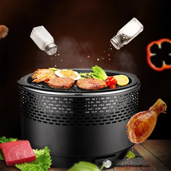 Kodu BBQ Kaasaskantav Väljas Süsi Hot Pot korea BBQ Artefakt Sise-Malmist Grill Silma Süsiniku Pliit