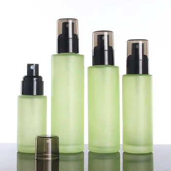 Kõrge kvaliteediga jäätunud parfüümi pihustiga klaaspudel 40ml ringlussevõetud spray pudelit,40ml seerum pumbaga pudelis laos