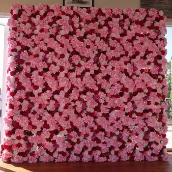 Kõrge kvaliteet tehiskiududest reaalne touch tõusis hydrangea lill seina lill samba fotograafia rekvisiidid kauplus hotel pulm lill seina